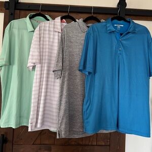 4 Men’s Performance Polo Shirts XXL